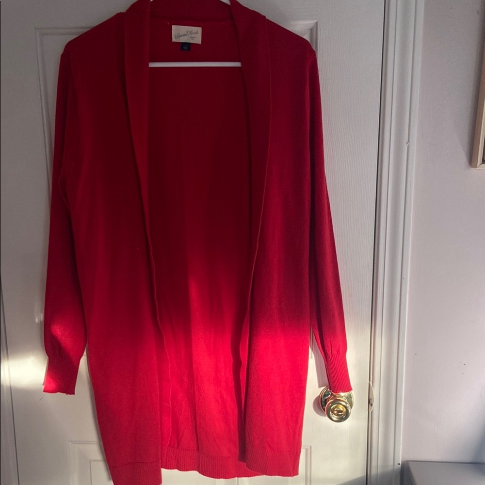 Women's Red Sweater Cardigan